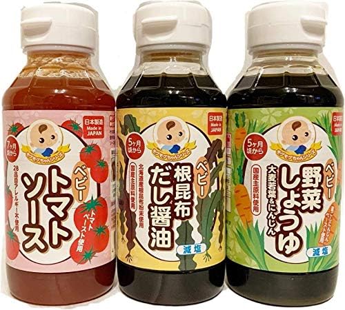 Amazon モグモグちゃん ベビー根昆布だし醤油 ベビー野菜しょうゆ ベビートマトソース 0ml 3 ベビー 保存料無添加 だし醤油 つゆ トマトソース 野菜 だし 離乳食 赤ちゃん 国産 乳児用規格適用食品 こども 幼児 児童 調味料 料理 調理 離乳初期 離乳中期 減塩