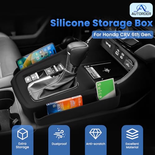 Autorder Silicone Center Console Organizer for 2023-2026 Honda CRV CR-V Accessories Seat Gap Storage Box Soft Gear Shift Panel Trim Cover by Autorder - Image 2