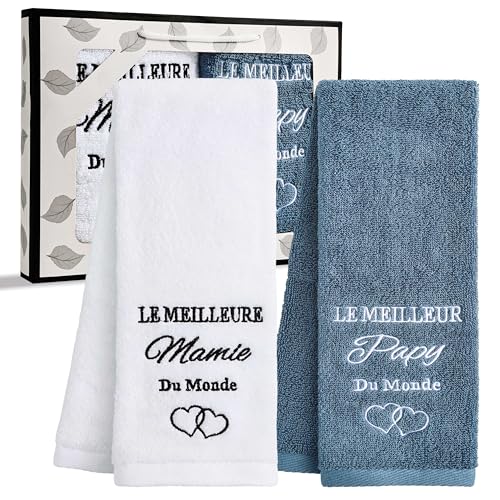 Merclix Idee Cadeau Grand Parent Serviette 35 x 75 cm