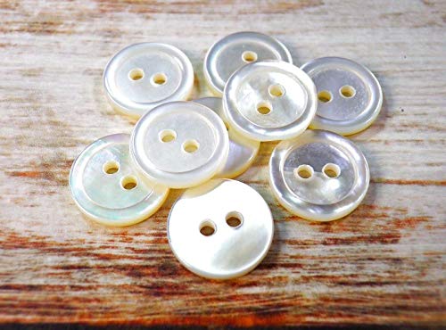 Amazon | 貝ボタン 定番の117型の2穴 白蝶貝・黒蝶貝・茶蝶貝 各サイズ