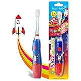  KidzSonic - Cepillo de dientes eléctrico para niños a partir de 3 años, rocket