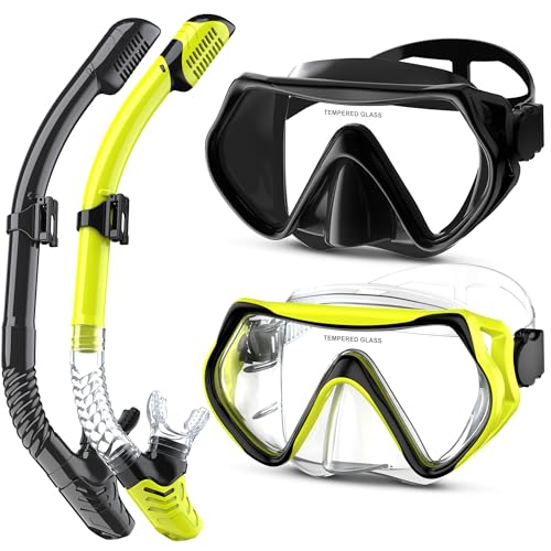 Lunettes de natation anti-buée et tuba de respiration libre 180°