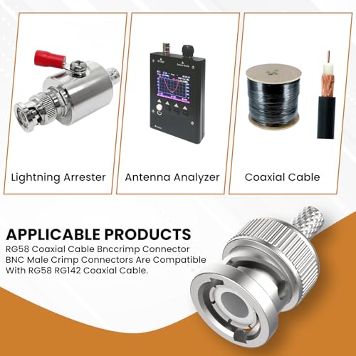Conector BNC macho 50 Ohm pack 10 unidades miniatura 6