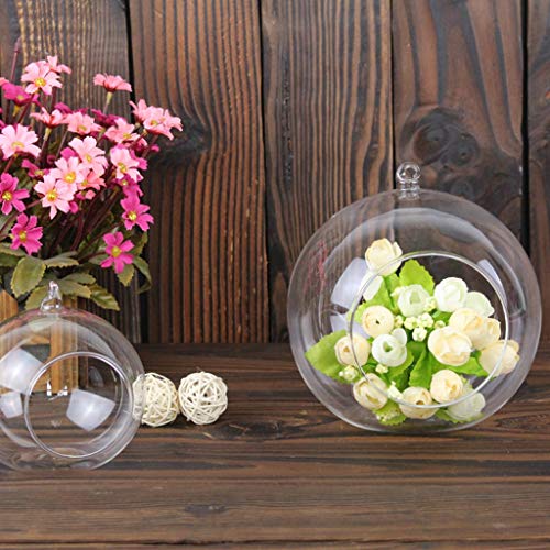 Archi Hanging Glass Vase Plant Terrarium Micro Landscape Bottle Candle Holder With Hook (Terrarium Without Hole) #TOP1