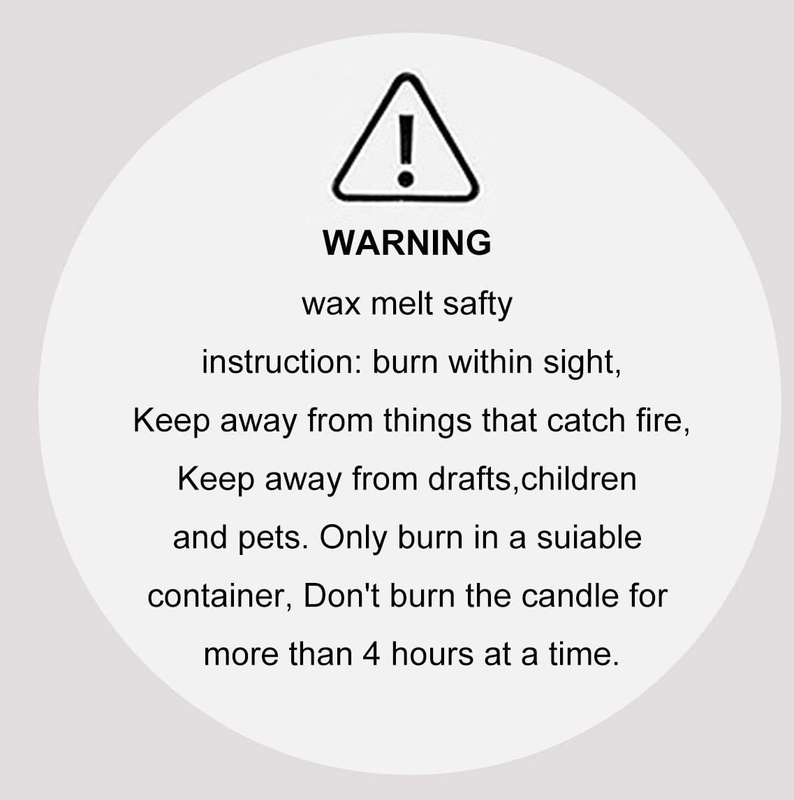 200 Waterproof Candle Safety Stickers - DIY Candle Making Craft Stickers