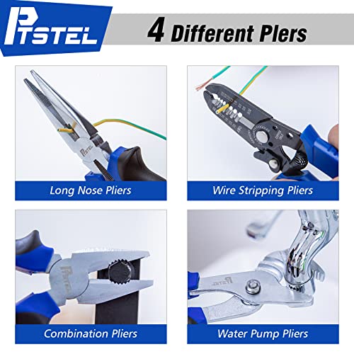 Home Repair Kit, PTSTEL 228 Piece Household Hand Tool Kit Perfect For Homeowner, Diyer, Handyman, General Home/Auto Repair Tool Set With Toolbox Storage Case