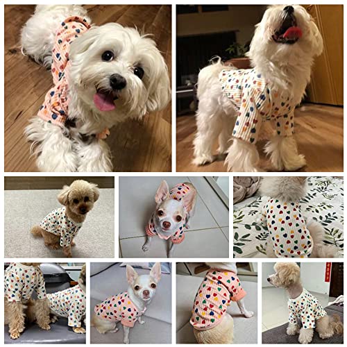 Tikwek Cute Pet Dog Sweater Soft Cotton Shirt Winter Clothes Puppy Sweater Coat For Small Dogs Kitten Cat Girl(Creamy White S) #TOP5