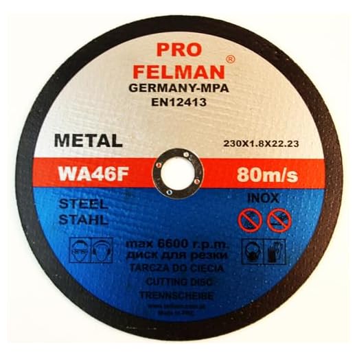 25 stycken kapskiva för stål 230 x 1,8 mm A46RBF T41 Tediam