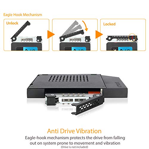 Icy Dock 2.5" Ssd / Hdd Hot-Swap Sata Mobile Rack For 12.7Mm Slim Cd/Dvd-Rom Optical Bay | Tougharmor Mb411Spo-1B (Fits 12.7Mm Height Odd Slot) #TOP4