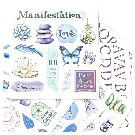 Vision Board Stickers for Manifestation - 175+ Vinyl Watercolor Decals for Manifestation to Personalize Journals, Planners, Water Bottles, and Laptops.