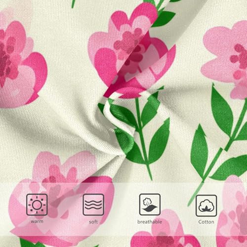 Toddler Underwear Floral 2t Cotton Cute Panties Girl Animals Underpants Briefs Pink Flowers Spring Beige3