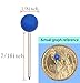 AnMiao Star 1/8 Inch Map Tracks, Push Pins, Plastic Round Head, Steel Point, 100-Count,Blue Colors