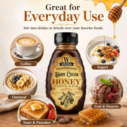 Miel Americana Cruda con Cocoa Dark Cocoa 8 oz miniatura 4