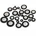 Replace PU Leather Pads for Tenor Saxophone Sax Woodwind Black (Pack of 25)