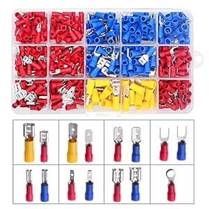 YHZMY 280 Pezzi di Connettori Elettrici Assortiti, Set di Capicorda, Connettori Elettrici, Capicorda Elettrici, Capicorda Elettrici Assortit, per Auto, Circuiti, Collegamenti Via Cavo, ecc (3 Colori)