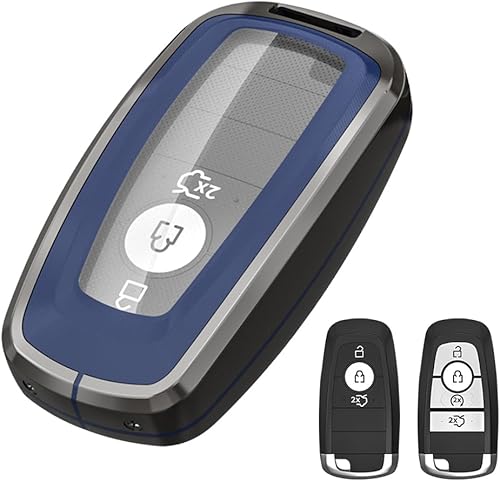 Miniatura 9 de XMUINT - Funda para llavero de metal de aleación, compatible con Ford Edge Mustang F-150 Fusion Explorer Bronco Lincoln Corsair Aviator