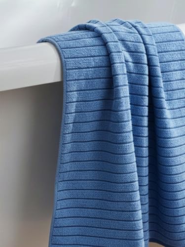 Image of NAUTICA Quick Dry Towel -1pc Bath Towel (ridgeport) | 500 GSM l 30 x 60 inch | Quick Dry Large Pool & Travel Towel | NAVYBLUE