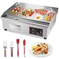 PNKKODW 3000W Commercial Griddle,22”x14” Electric Griddles Grill,Commercial Flat Top Griddle Countertop Griddle Hot Plate Kitchen Stainless Steel Restaurant Grill with Griddle Accessories