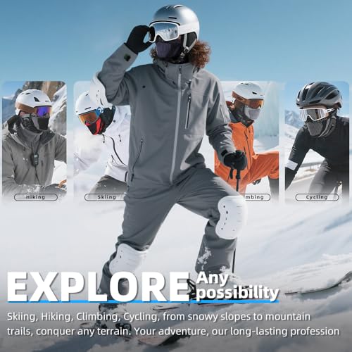 Image of Winter Neck Gaiter Warmer Scarf Cold Weather Windproof Face Mask for Man & Women - Ski Mask for Outdoor Sports