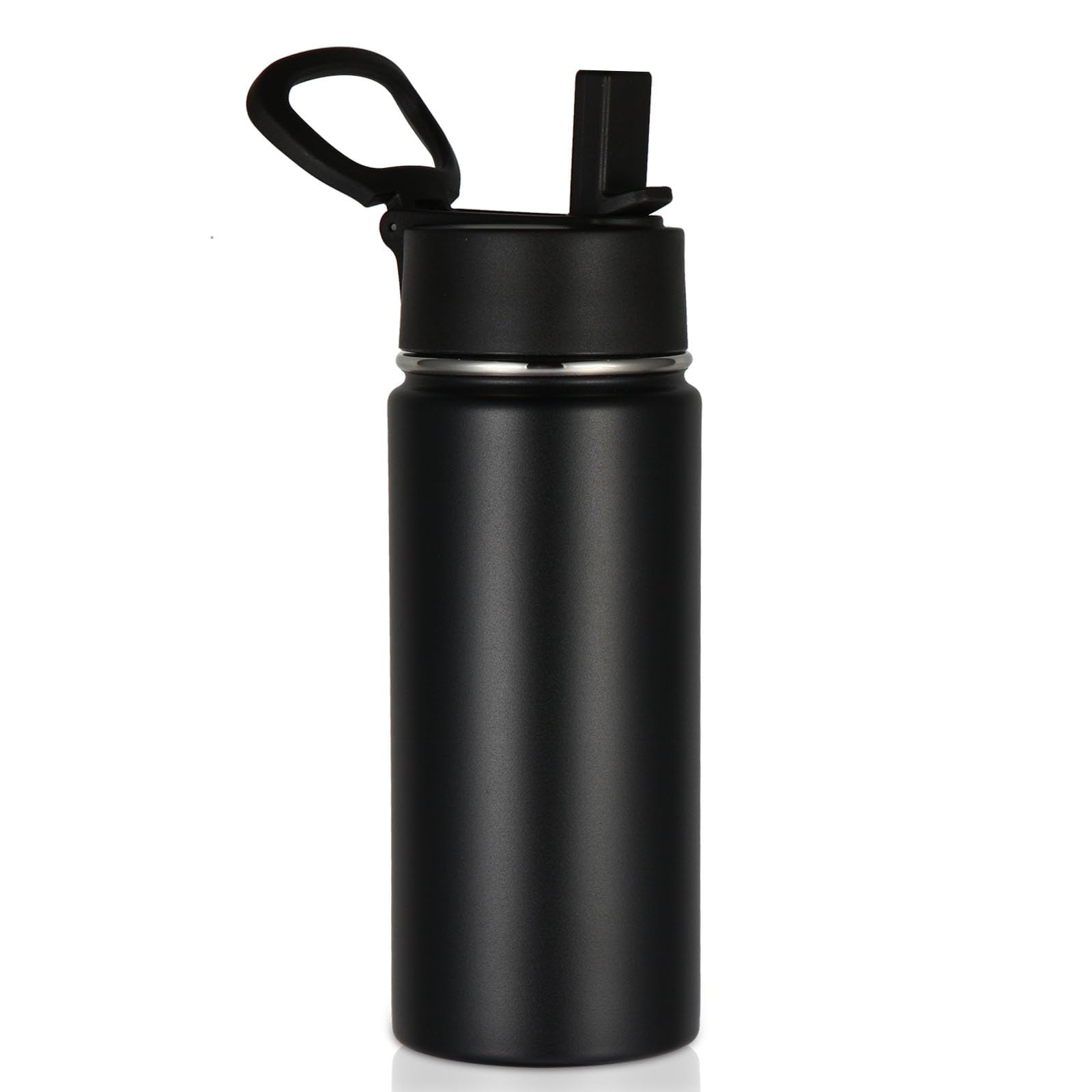 Volhoply Kids Insulated Water Bottle with Straw 16oz Stainless Steel Cold Water Bottles for School BPA-Free Metal Wide