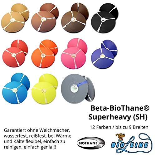Beta BioThane Meterware 3,6 mm dick (Superheavy) - in Schwarz und 32 mm breit I schmutz- und wasserabweisend - bis zu 30m lang