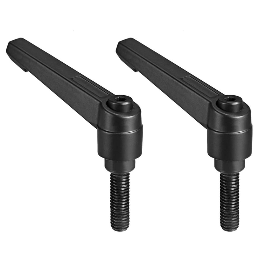 TA-VIGOR 2Pcs Adjustable Clamping Lever Handles, M8 x 25mm Locking Quick Release Push Button Ratchet Screw Knobs