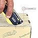 Modern Box Cutter for Retail Use - Extra Tape Cutter at Back, Dual Side Edge Guide, 3 Blade Depth Setting, 2 Blades and Holster - Yellow Color 2000 STD