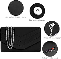 OSDUE Női Clutch Táska Velúr Bőrből, Elegáns Boríték Táska Lánccal Válltáska Esküvő Buli Szabadidő Randevú 5
