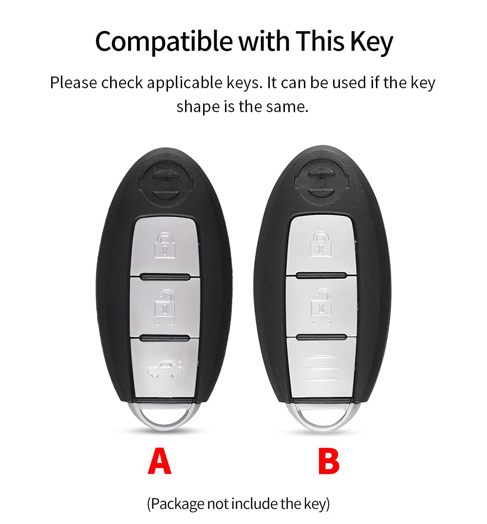 Ontto ABS Fold Car Key Fob Cover Keyring Fit For Nissan T32 T31 J10 Infiniti EX J11 Qashqai Juke X-Trail Murano Key Box Keychain Key Shell Key Holder - View #4