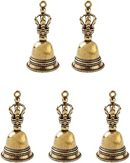 Ximimark 5pc Brass Retro Small Bell Hand Rattle Bu