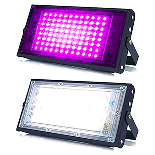Image of MLD BL2426 20w Led Flood Lights IP66 Waterproof Indoor Outdoor Led Brick Focus Street Light Multi Color Combo Set | Pink, White| Pack of 2