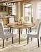 VASAGLE MAEZO Collection - Round Dining Table for 4-6 People, 47.2 Inches Circle Kitchen Table with Tapered Legs, Curved Transitions, for Dining Room, Kitchen, Honey Brown UKDT091KB02S