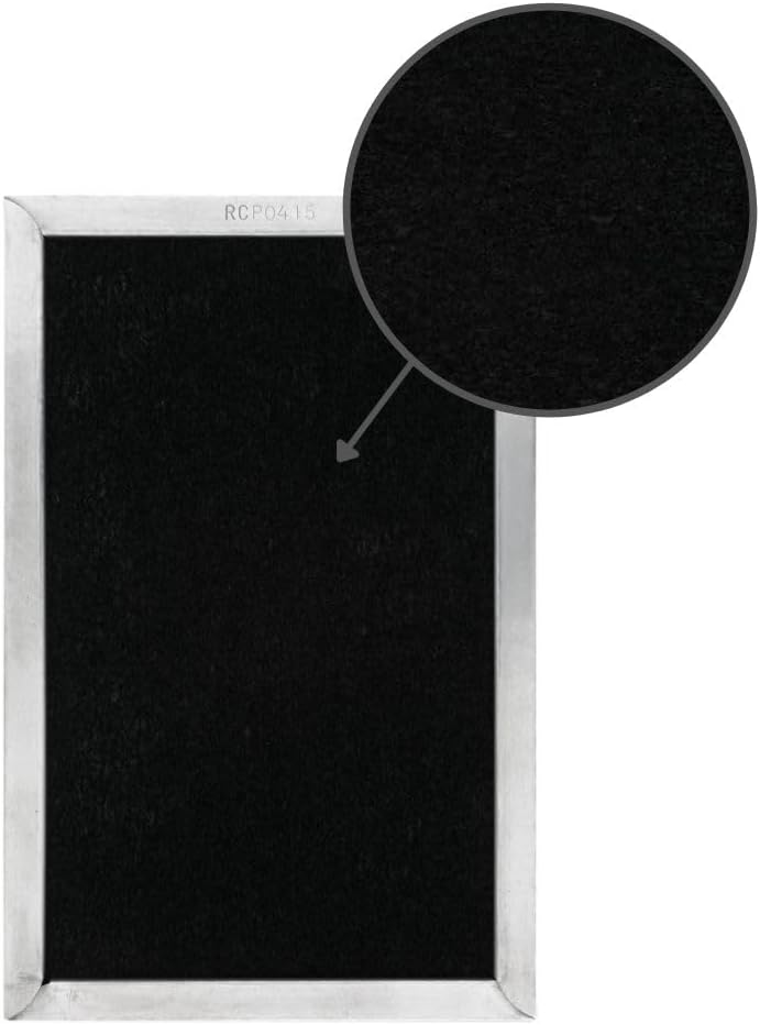 Carbon Range Hood Filter Replacement 5" x 7-3/4" x 3/8" - Pack of 2