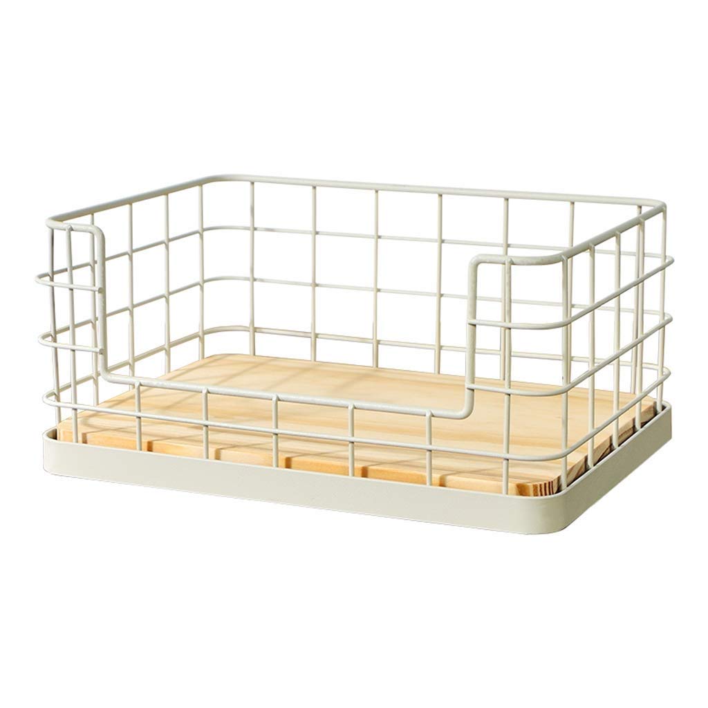 Organizador de revistas de metal azul y blanco para baño y oficina MFJGHU