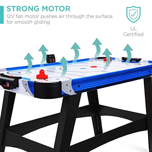 Best Choice Products 58In Mid-Size Arcade Style Air Hockey Table For Game Room, Home, Office W/ 2 Pucks, 2 Pushers, Digital Led Score Board, Powerful 12V Motor, Carrying Bag #TOP5