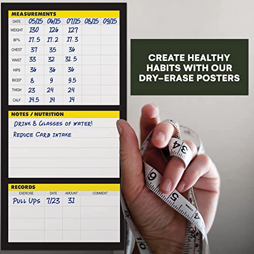 Dry Erase Workout Calendar Poster - Fitness Calendar, Workout Planner, To-Do List, Fitness Planner Notes Section For Workout Tracking And Home Gym #TOP4