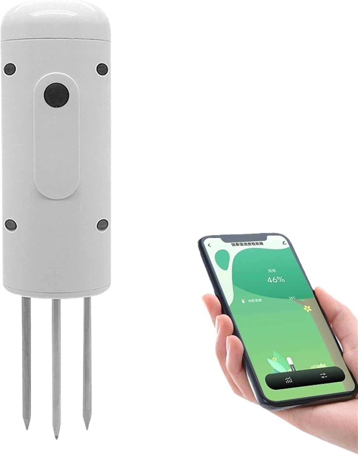 Soil Testing, Wireless Soil Moisture Meter Temperature Humidity Tester Plant Monitor Ip67 Waterproof Detector for Garden Planting (Moisture Tester)