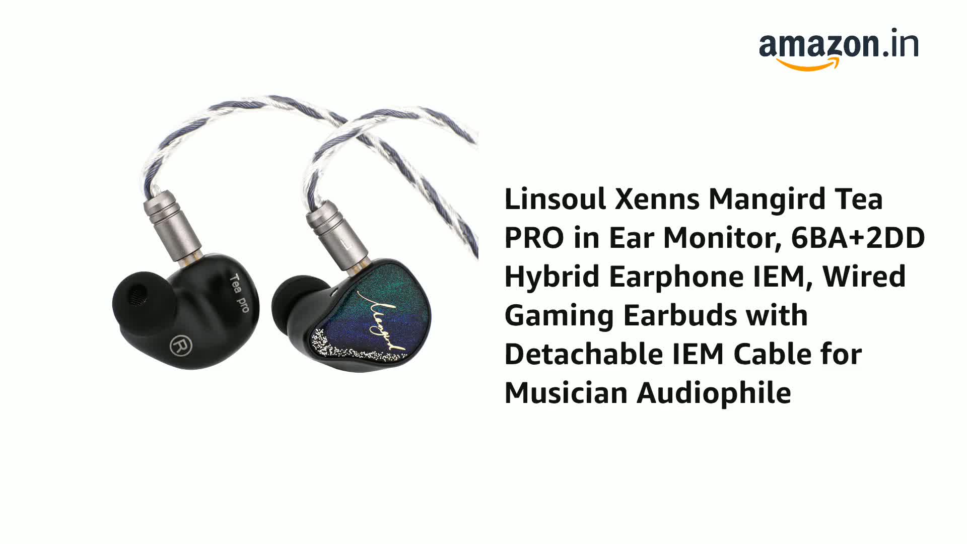 Linsoul Xenns Mangird Tea PRO in Ear Monitor, 6BA+2DD Hybrid