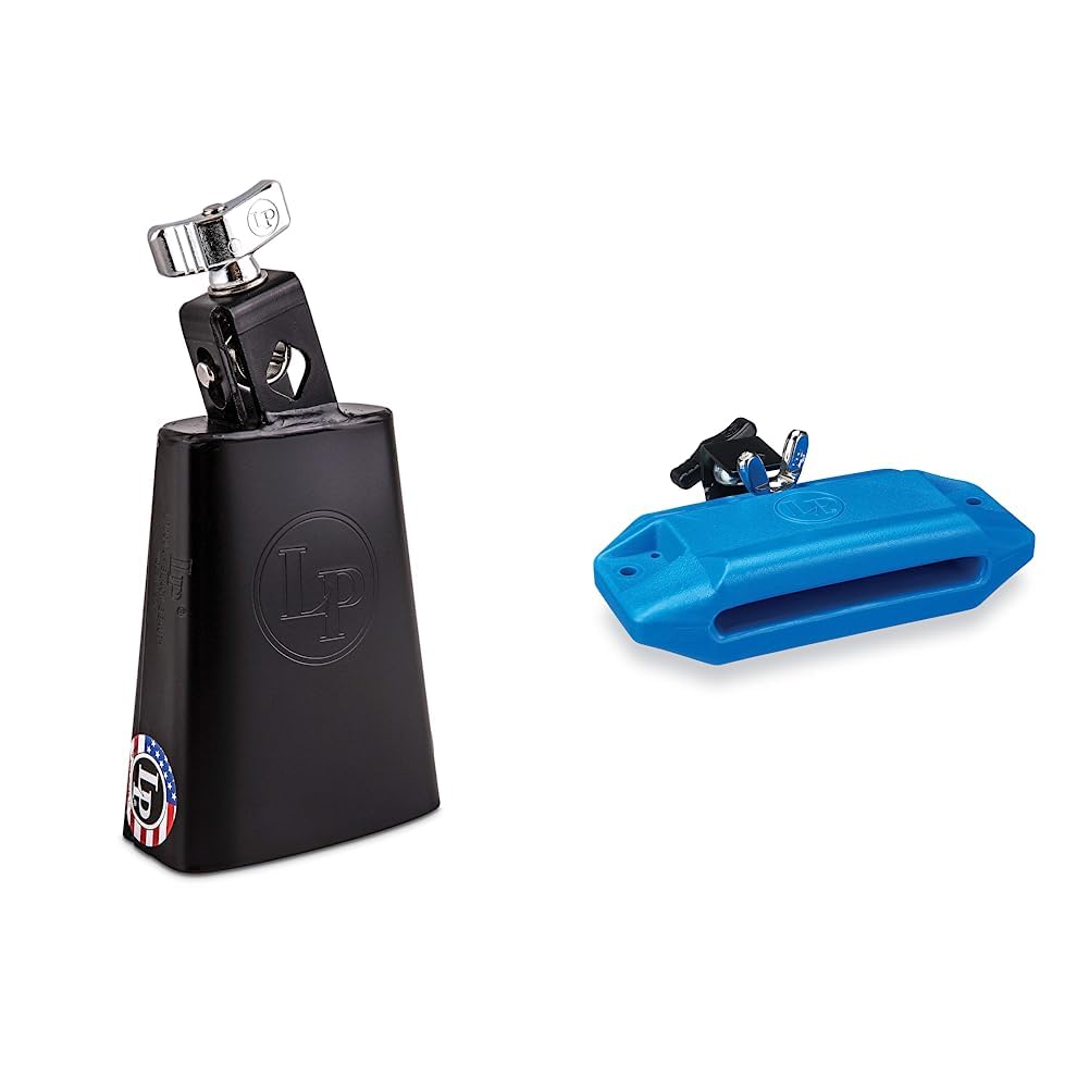 LP Black Beauty Cowbell LP204AN & Jam Block, High, Blue (LP1205)