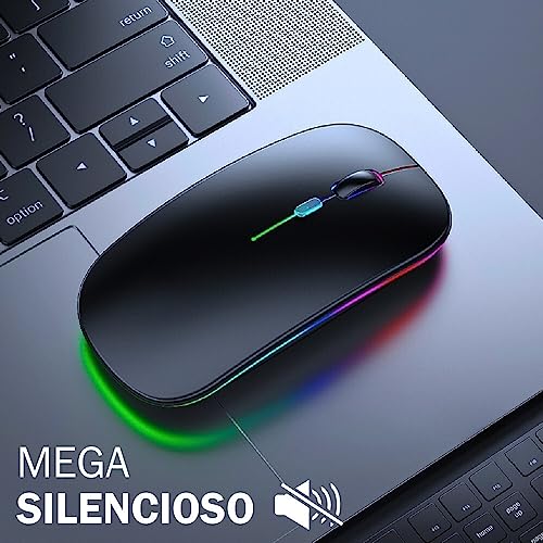 Mouse Sem Fio Recarregavel 2.4g Wireless USB para Notebook Desktop TV (PRETO)