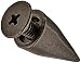 Cone Spikes Screwback Studs DIY Craft Cool Rivets Punk (100pcs 15MM, Gun Black)