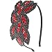 Produktbild ArtiDeco 1920s Stirnband Damen Haarreif Gatsby Kostüm Accessoires 20er Jahre Flapper Haarband (Rot Schwarz)