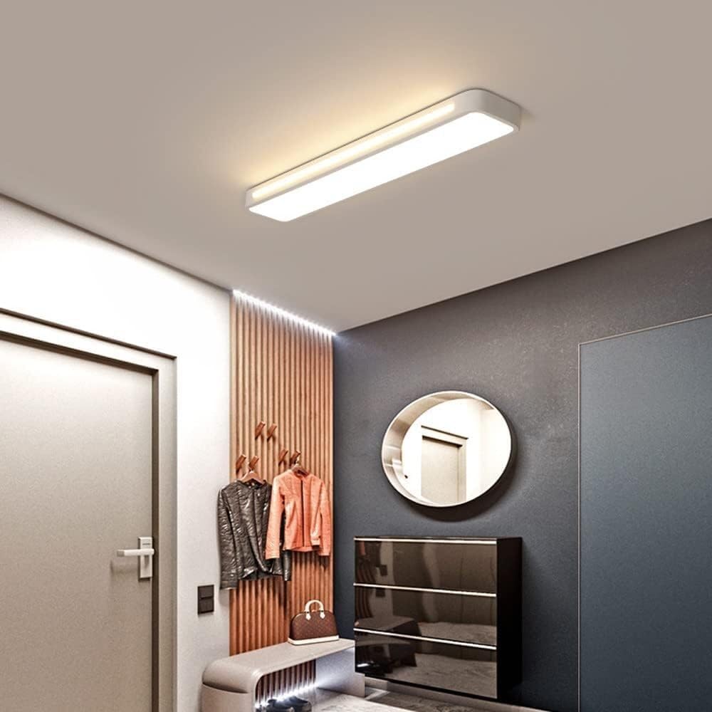 Nowoczesna czarna metalowa liniowa lampa sufitowa LED, lampa sufitowa sufitowa, północna biała lampa sufitowa długi pasek, minimalistyczna lampa sufitowa do kuchni, kinkiet PE