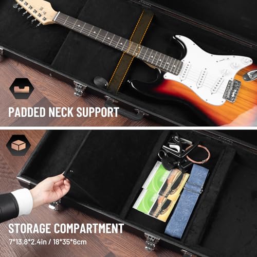 CAHAYA HardShell Wood Case Electric Guitar Hard Case