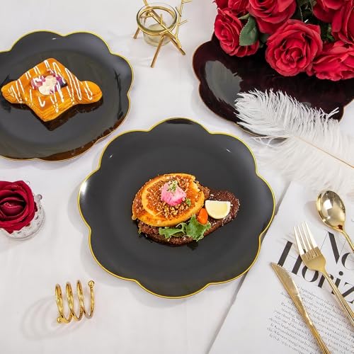 Save on 60 Pcs Black & Gold Plastic Plates with Code QUKMB5MI - Image 4