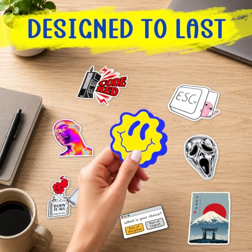 Image of CodersParadise Die Cut Stickers Pack of 34, Assorted Vinyl Decals for Laptop, Water Bottle, Phone Case, Journal, Notebook, Scrapbook, Luggage, Helmet, Bicycle, Skateboard, DIY Craft