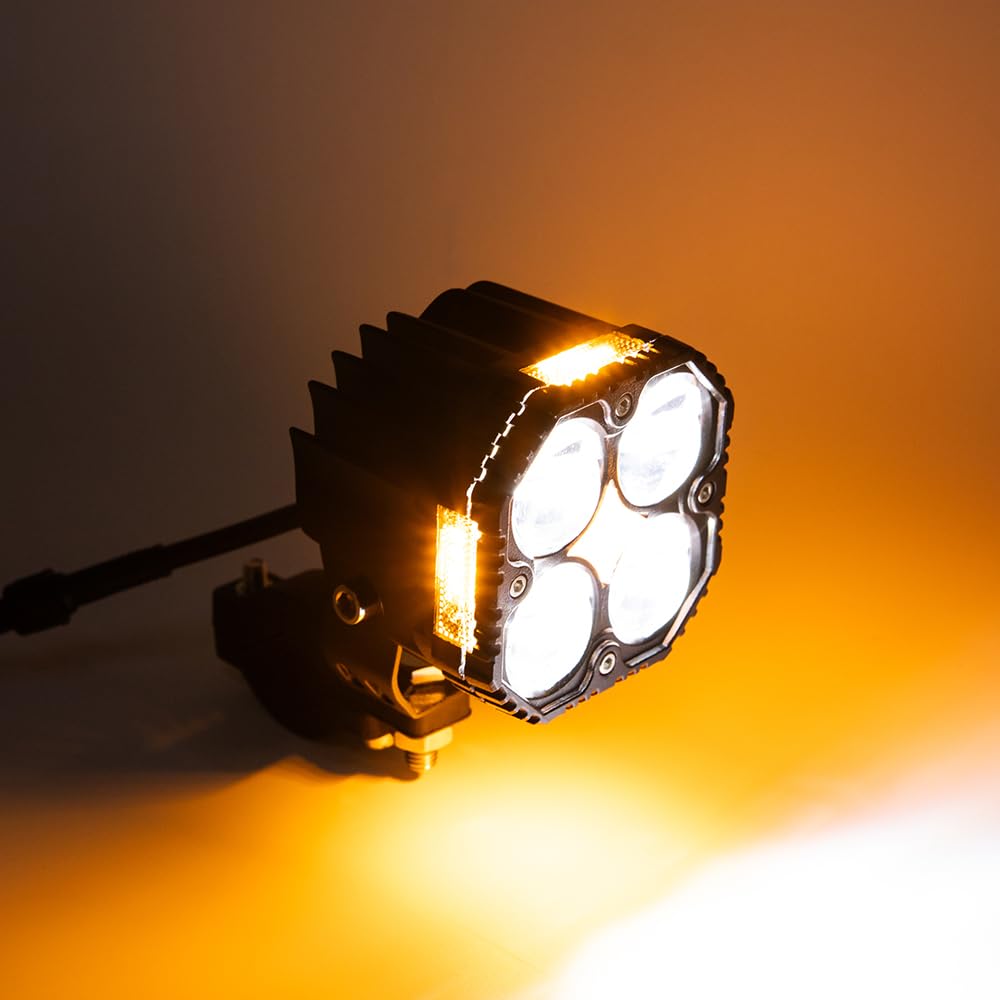 Faretti Moto 2 PCS Faretti Supplementari mMo LED Compatibili con Chopper Bobber Cruiser Cafe Racer Quad SUV