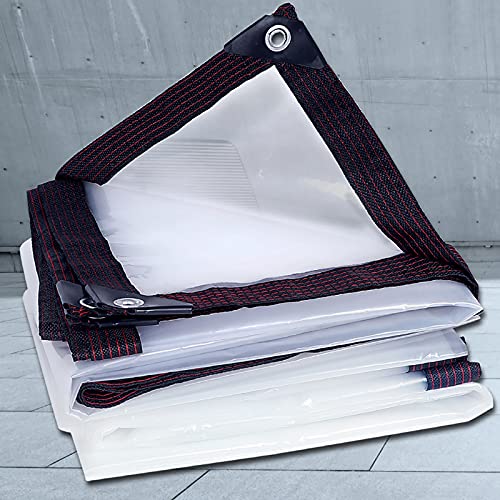 Bache Transparente 120g/m², Bâche Imperméable Avec Oeillet, Bache Pour Pergola Pe, Convient Pour Balcon/Jardin/Serre (1x1m/3.3x3.3ft) Cover