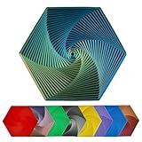 Fractal Fidget Hexagon, 3D Printed Colorful Fidget Toy, Infinity Cube Fidget Toy, 3D Anti-Anxiety and Stress Relief Pocket Size Toy for Kids & Adults (Muticolor, L: 4.92 Inches) -  NIUPEE