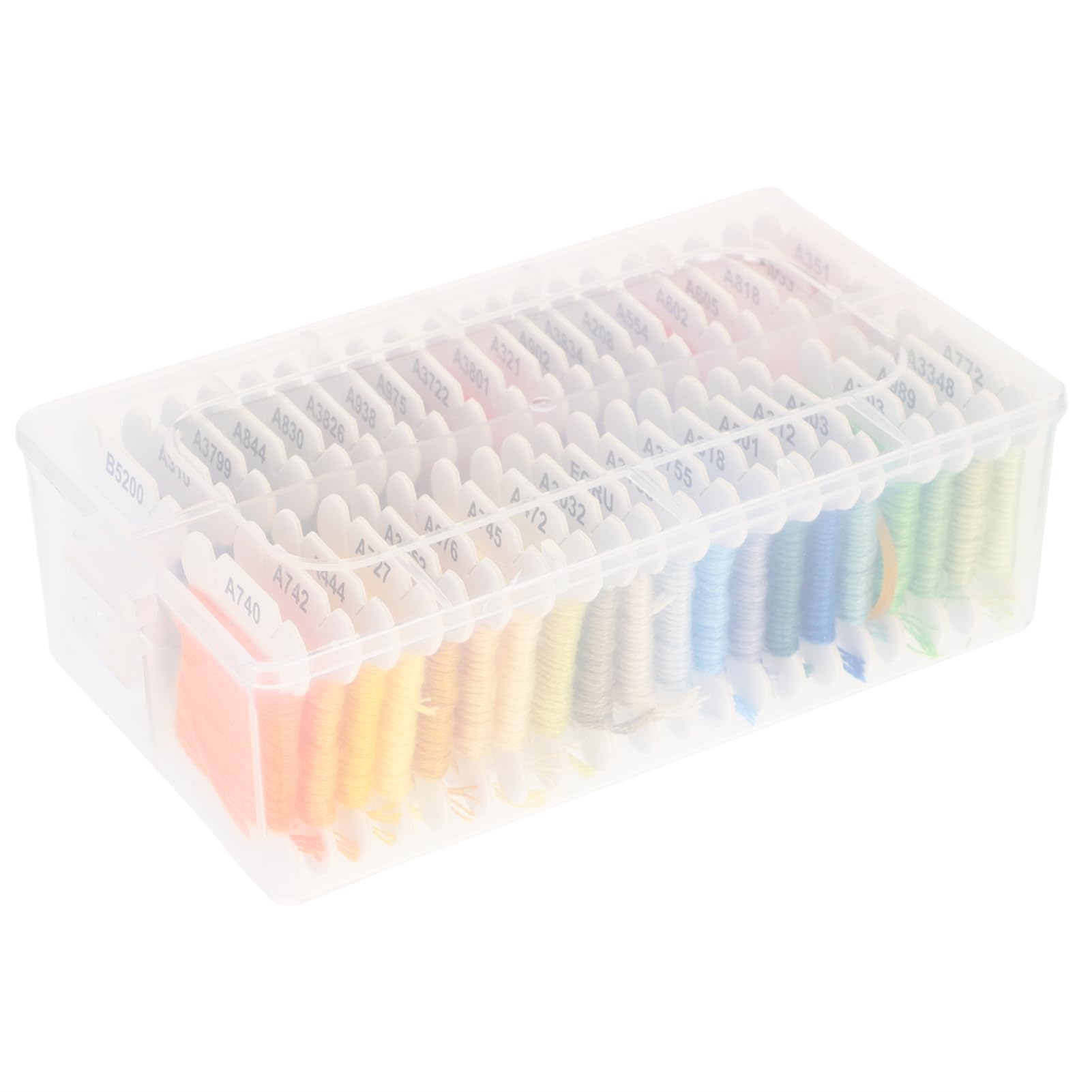 COHEALI Embroidery Bobbin Thread Set 40 Rolls 4m Dmc White Thread for Quilting Hand Sewing and Home Decor
